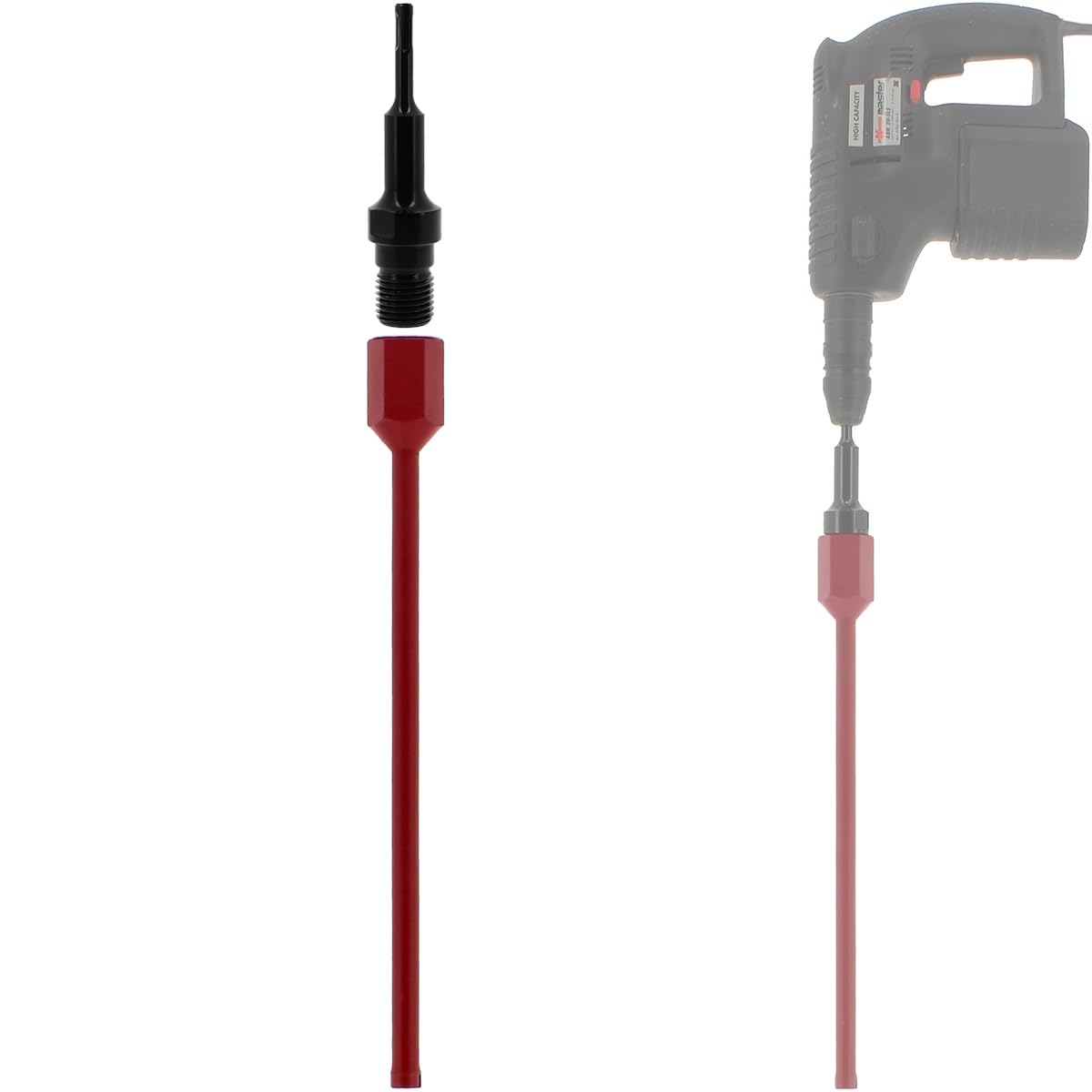 Corona de diamante Ø 18 mm con adaptador para taladro y martillo perforador SDS-plus
