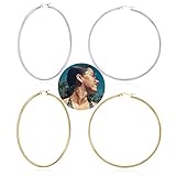 Large Gold Hoop Earrings for Women - 14K Gold Plated Stainless Steel 60MM to 90MM Big Hoop Earrings...