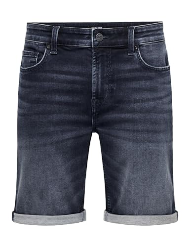 ONLY & SONS Onsply Jog Dbd 0025 Ana Dnm Shorts Noos Pantalones Cortos Vaqueros, Dark Azul Denim, M Hombres