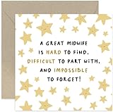 Old English Co. Dankeskarte für Hebamme Krankenschwester – Wertschätzungskarte für Mutterschaftsstation Krankenhaus – Hebammeneinheit, Geburtszentrum Arbeit Dankeskarte für Baby Ankunft | Innenseite