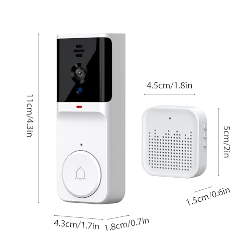 Sonnette vidéo WiFi 2,4 G blanche interphone bidirectionnel application TY Walmeck - 7