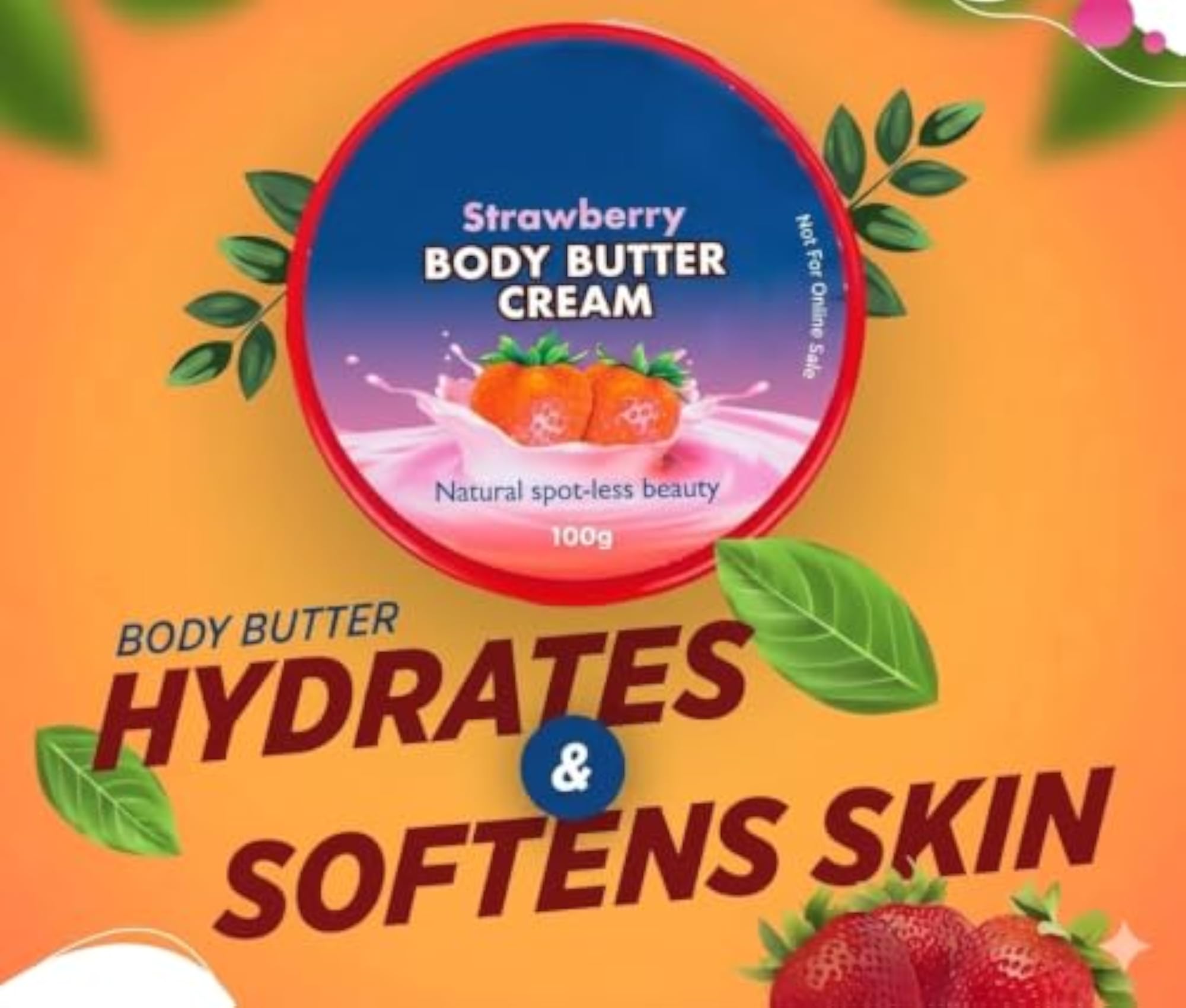 Strawberry ON AND ON Body Butter Cream, 100g