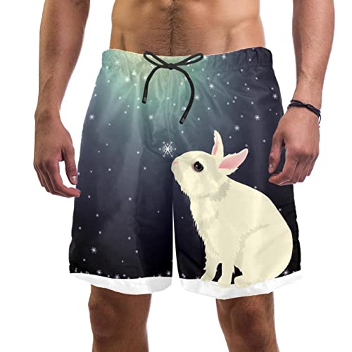 Short de plage anti-irritation maillot de bain homme lapin mignon