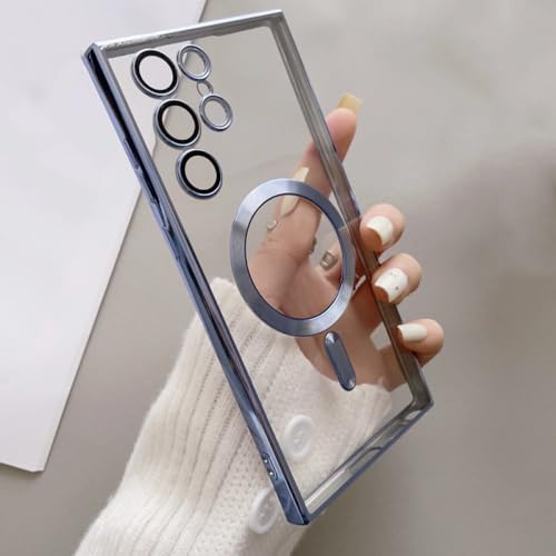 Étui magnétique de luxe pour Samsung Galaxy S23 Plus finition placage