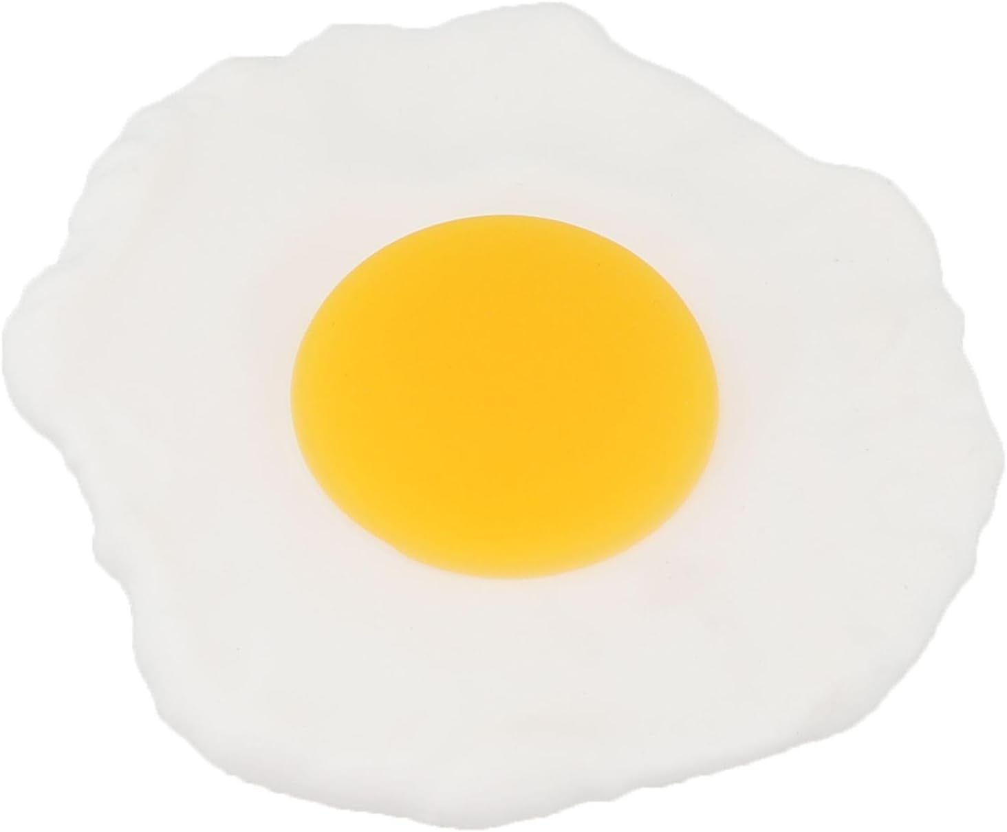 Simulated Poached Egg Decoration Kitchen, Bakery & Market Stall Props – Realistic PVC Food Model, 10 cm Wide, Non-Edible Display Item DIY Crafts, Role-Play Toys(2)