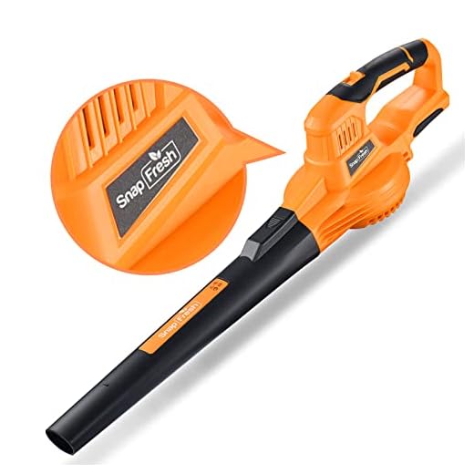 SnapFresh Cordless Leaf Blower (Tool Only) - 20V Leaf Blower, Electric Leaf Blower for Yard Cleaning, Lightweight Handheld Blower, 2 Speed Control (Battery and Charger Not Included)