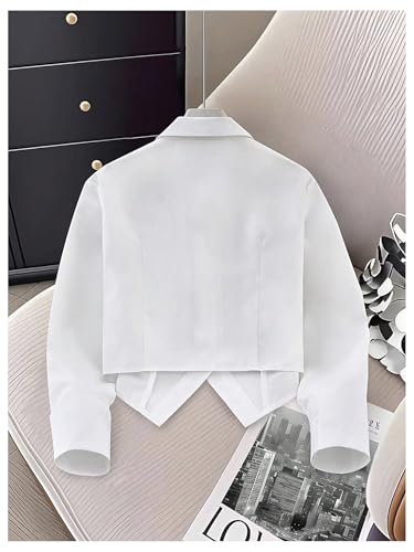 Image of SOLY HUX Women's Striped Print Button Down College Shirts Long Sleeve Tie Blouse Tops Preppy Clothes