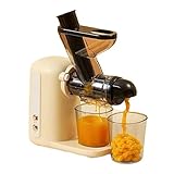 Exprimidor lento de masticación potente: exprimidor de prensa en frío eficiente de 100 W con motor silencioso, función inversa y fácil limpieza para bebidas saludables