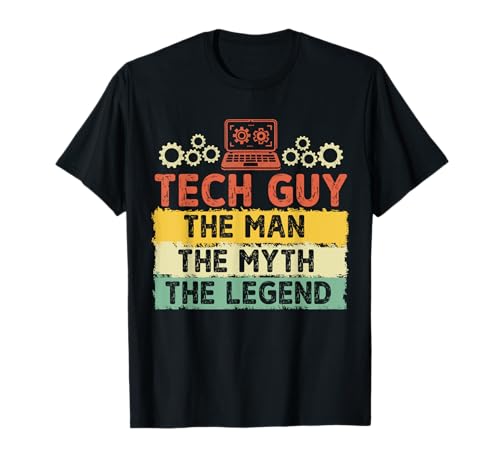 Tech Guy The Man The Myth The Legend Support technique rétro T-Shirt