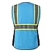HoliSecure Safety Vest for women, Hi vis Reflective Lady Work vest With 9 Multi Pocket And Zipper(Blue Medium)