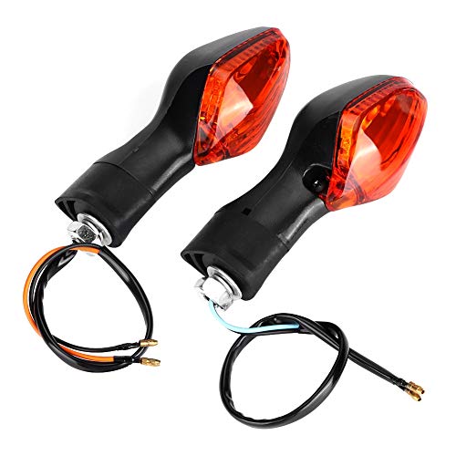 Akozon Crf250L Turn Signal, Turn Signal Light 1 Pair Motorcycle Modified Accessories Turn Signal Indicator Lamp for CRF250L CB400 SUPER CB600F HORNET CB900F HORENT RVT1000R RC51 (Black Yellow)