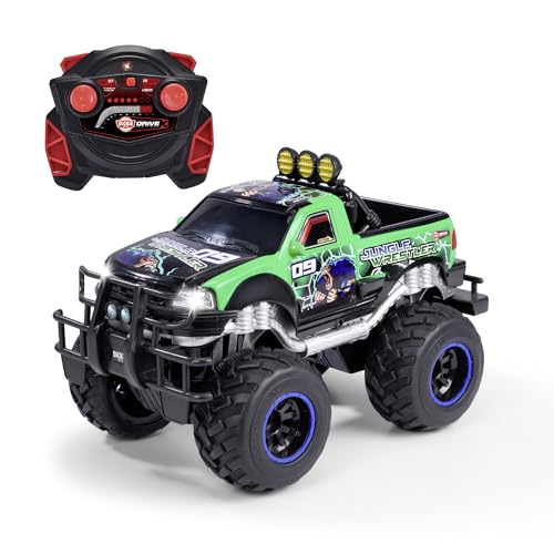 Dickie Toys - RC Auto Jungle Wrestler Ford F150 (30 cm) - Ferngesteuerter Monstertruck ab 6 Jahre mit Licht - Remote Control Car für Kinder, 10 km/h, 2,4 GHz Fernbedienung, inkl. Batterien & Akku