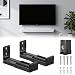 DXIA Soundbar Wall Mount Bracket, Universal Soundbar Mount, Speaker Wall Mount, Soundbar Bracket Under TV, Dual speaker Bracket Holds up to 15kg, Depth Adjustable 9-15.4cm (Black)