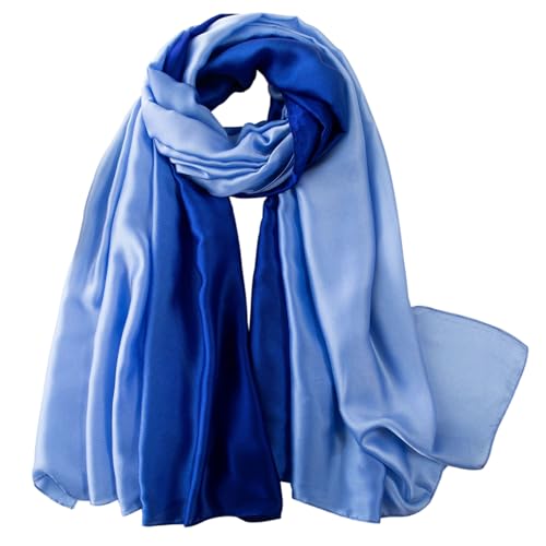 Silk Ombre Lightweight Scarf Fashion Elegant Soft Long Satin Scarves Wraps Shawl 75