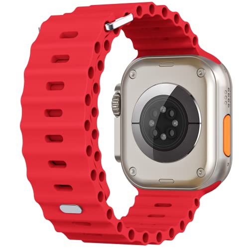 Pulseira para Apple Watch Ultra Foufousun Ocean, unissex, 49 mm/45 mm/44 mm/42 mm/41 mm/40 mm/38 mm,