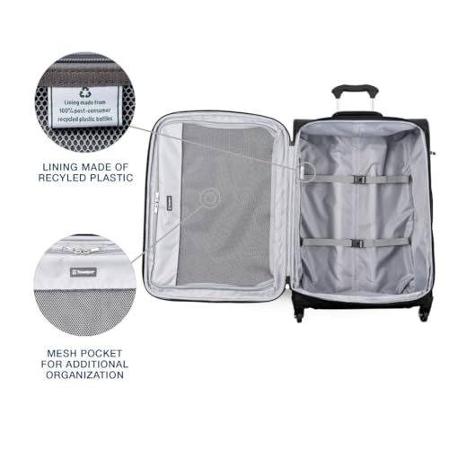 Travelpro-Maxlite-5-Softside-Expandable-Luggage-with-4-Spinner-Wheels-Lightweight-Suitcase-Men-and-Women-Black-Checked-Medium-25-Inch