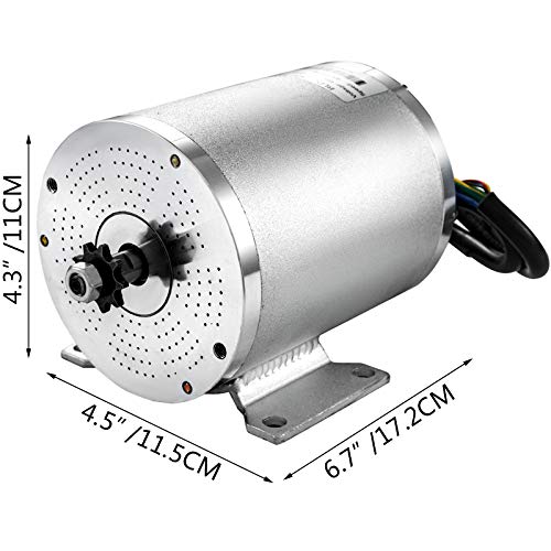 VEVOR Borstelloze elektromotor 48 V DC 1800 Watt met controller en oplader tandwiel 9 tanden T8F ketting en houder voor… - Afbeelding 3