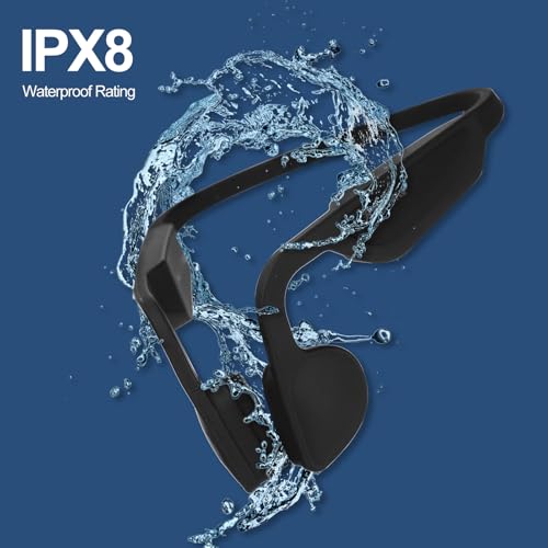 Casque conduction osseuse natation enfant bleu avec lecteur MP3 étanche