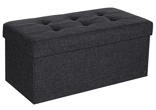 A406 Folding Ottoman Storage Box with Lids Pouffe Storage Un