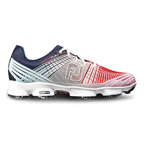FootJoy Men's Hyperflex II-Previous Season Style Golf Shoes White 11.5 M, Red Blue, US
