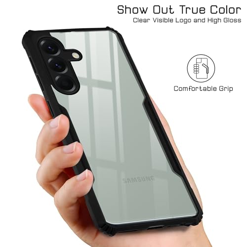 Image of Jkobi Back Cover Case for Samsung Galaxy A56 (Shockproof with Polycarbonate Clear Panel | Professional Black)