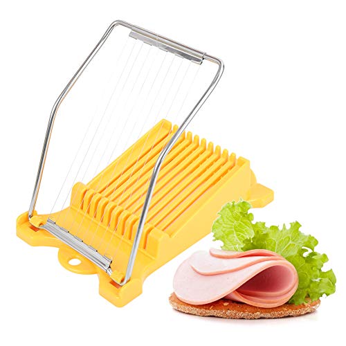 Cortador de carne para almuerzo, cortador de huevos de acero inoxidable, cortador de huevos de alambre de acero inoxidable, cortador de alimentos para mantequilla, queso, jamón,