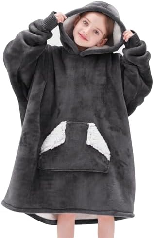 Touchat Wearable Blanket Hoodie for Kids & Teens 6-13 Year Old, O...