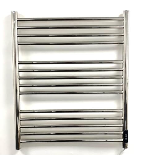 Manissa Siena Stainless Steel Electric Heated Towel Rail H720mm W600mm Mirror Polish Finish Towel Radiator - Image 2
