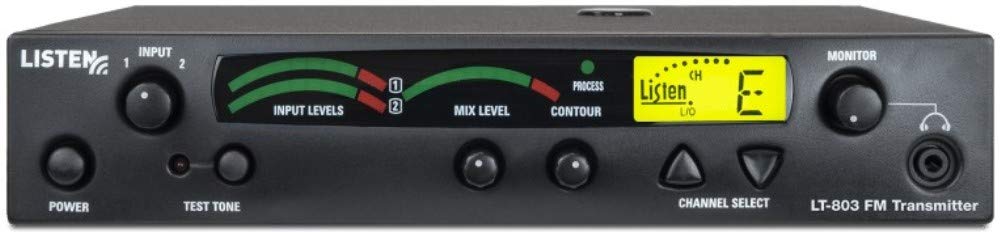 Listen Technologies LP-4VP-072 Assistive Listening DSP Value Package, Includes LT-803-072 Stationary 3-Channel RF Transmitter, 72 MHz