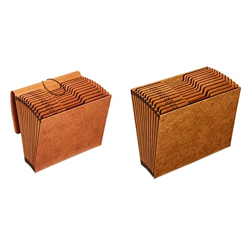 Globe Weis/Pendaflex Heavy Duty Expanding File With Flap, Brown, Letter Size & Pfxr217Mhd /Pendaflex Heavy-Duty Expanding File, Open Top, 12 Pockets, Monthly Index, Letter Size, Brown (R217Mhd) #TOP10