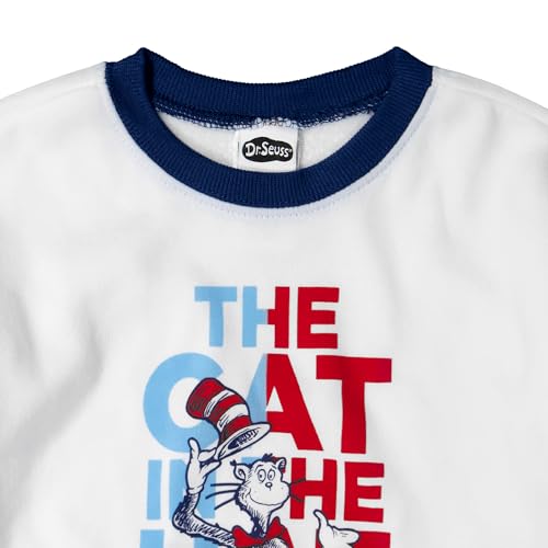Image of Dr. Seuss Cat in the Hat Boys Fleece Sweatshirt and Pants Set for Toddler