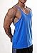 Manstore Men's Gym Stringer Tank Top Bodybuilding Athletic Workout Muscle Fitness Vest Dark Blue L
