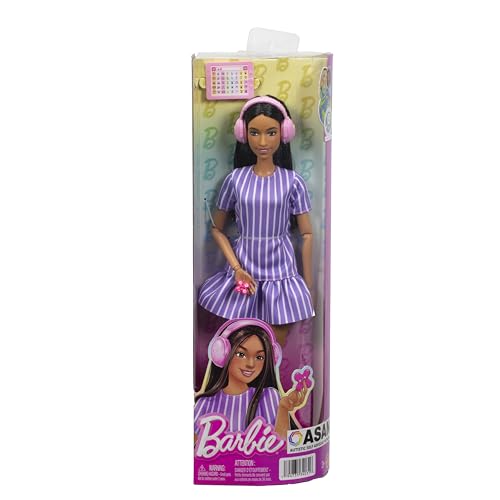 Mattel Barbie Fashionistas robe rayée avec tablette - vue 7