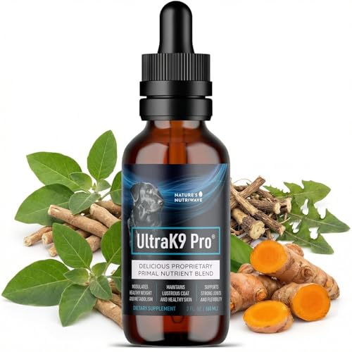 UltraK9 Pro Drops - Original All-in-One Supplement for Dogs, 100% Natural Dog Supplement with 9 Nutrients for Joint Support, Digestion, Skin, Coat Care | 2Oz, 60ml, 1 Month Supply