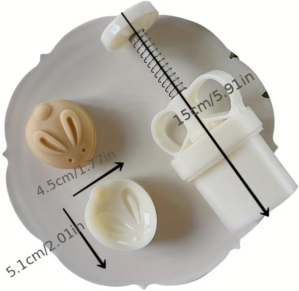 Miniatura 2 de Molde de prensa de pastel de luna de flores chinas rosadas, postre de pastel de luna prensado a mano, hojaldre de pastel de luna, 1 molde con sellos