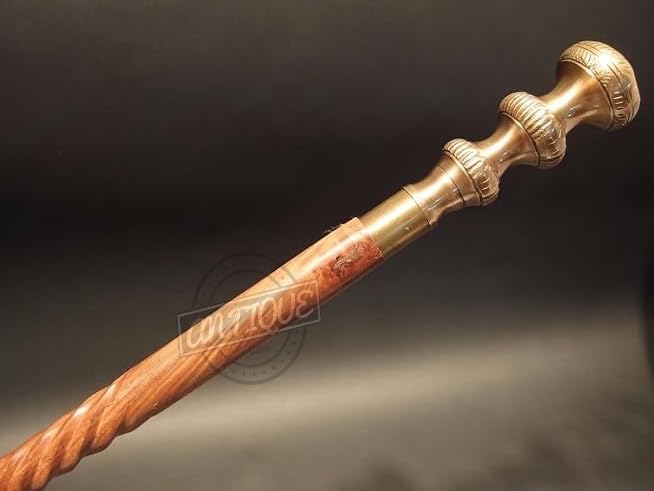 Wooden Walking Cane, Victorian Antique Handle Design, Twisted Fancy Stick Canes Gift for Women, Seniors, Gifts for Men