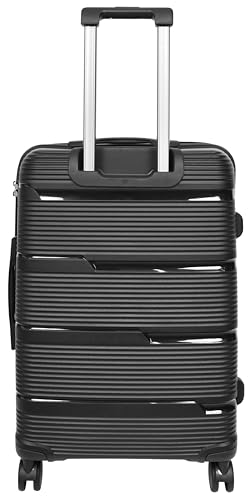 Valise rigide extensible A1 FASHION GOODS en polypropylène noir 24 pouces pour voyage serein - 4