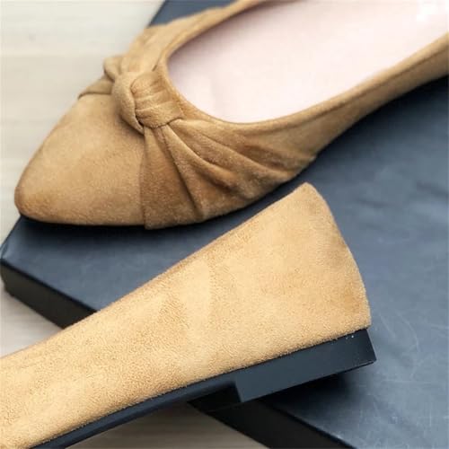 Women Pointed Toe Solid Color Flats Shoes Simple Basic Shoes2