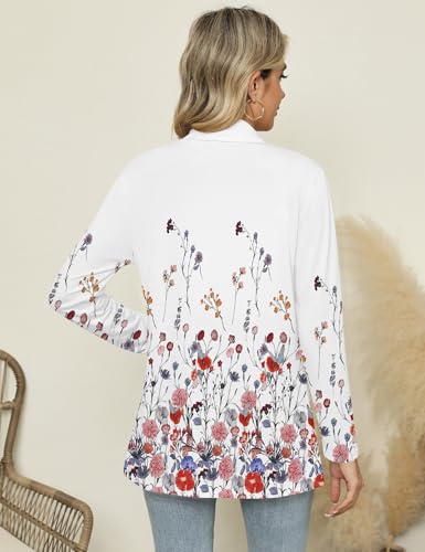 Image of Micoson Long Sleeve Lightweight Thin 2025 Summer Cardigan for Women Casual Loose Fit Kimono Cover Up with Pockets