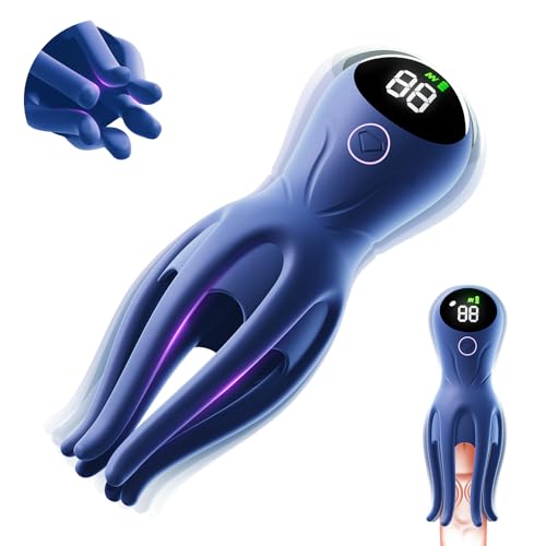 Male Sex Toys for Men Masturbator - LED Display Couples Sex Toy Vibrators with 360° Fully Wrapped Octopus Tentacle & 9 Vibrations, Mens Penis Vibrator Trainer Adult Sex Toys for Men Prolong Endurance