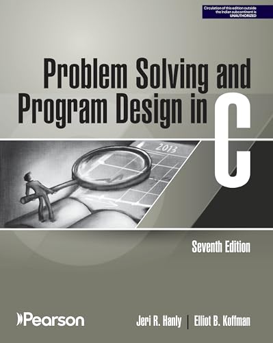 Problem Solving & Program design in C 9332518815 Book Cover