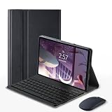 Capa de Proteção com Teclado Tablet S6 Lite Bluetooth, Portátil, com Pen Slot e Mouse Incluso, Teclado para Tablet Samsung Leve e Magnético, Preto