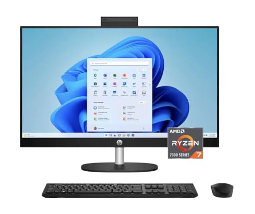 Image of HP 27 Business All-in-One 27 inch Touchscreen IPS FHD Display (AMD Ryzen 7 7730U, 32GB DDR4, 4TB PCIe SSD, AMD Radeon, WiFi 6, Webcam, Bluetooth 5.3, Win 11 Pro) w /DKZ USB Port Expander