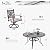 PHI VILLA Cast Aluminum Patio Dining Set for 6 Person, 7 Piece Outdoor Patio Set with 54" Dia Cast-Top Aluminum Table(2.1" Umbrella Hole) and 6 Swivel Rockers Dining Chairs with Seat Cushions