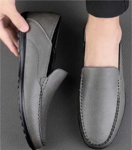 Non Slip Sole Lightweight Loafers Casual Events Slip On Shoes Genuine Leather Comfortable Walking Shoes for Men4