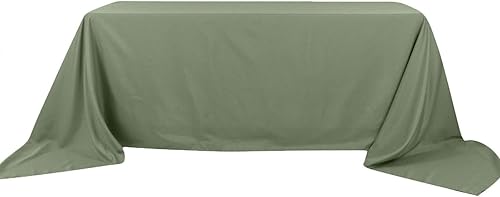 Miniatura 3 de Tableclothsfactory 90x156 Eucalyptus Sage Green Mantel de poliéster rectangular al por mayor Mantel de lino para fiesta de boda Restaurante