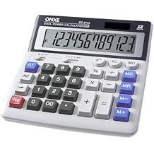 12 Digit Desk Calculator,Calculators Desktop with Extra Large 4.9" LCD Display & Big Buttons, Solar & Battery Dual Power, Standard Basic 4 Function Office Calculator for Financial, Home Daily Use