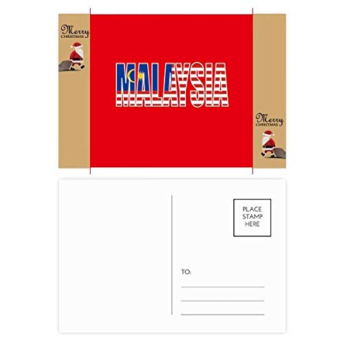 Cartes postales de remerciement drapeau Malaisie lot de 20 pièces pour correspondances