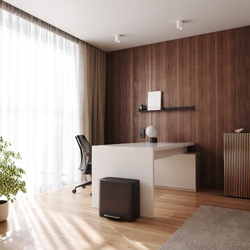 simplehuman Mini Step Recycler, 15L / 4 Gallon Dual Compartment Trash Can for Hotels, Offices, Studios, Small Spaces, 150,000-Step Steel Pedal, Lid Shox® Silent Close, Matte Black Steel by simplehuman - Image 2