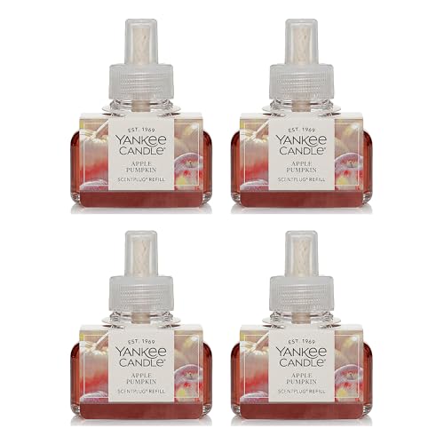 Image of Yankee Candle ScentPlug Refill for Plug in Air Fresheners, Scented Oil Refills, Long Lasting Home Fragrance, Apple Pumpkin (Pack of 4)